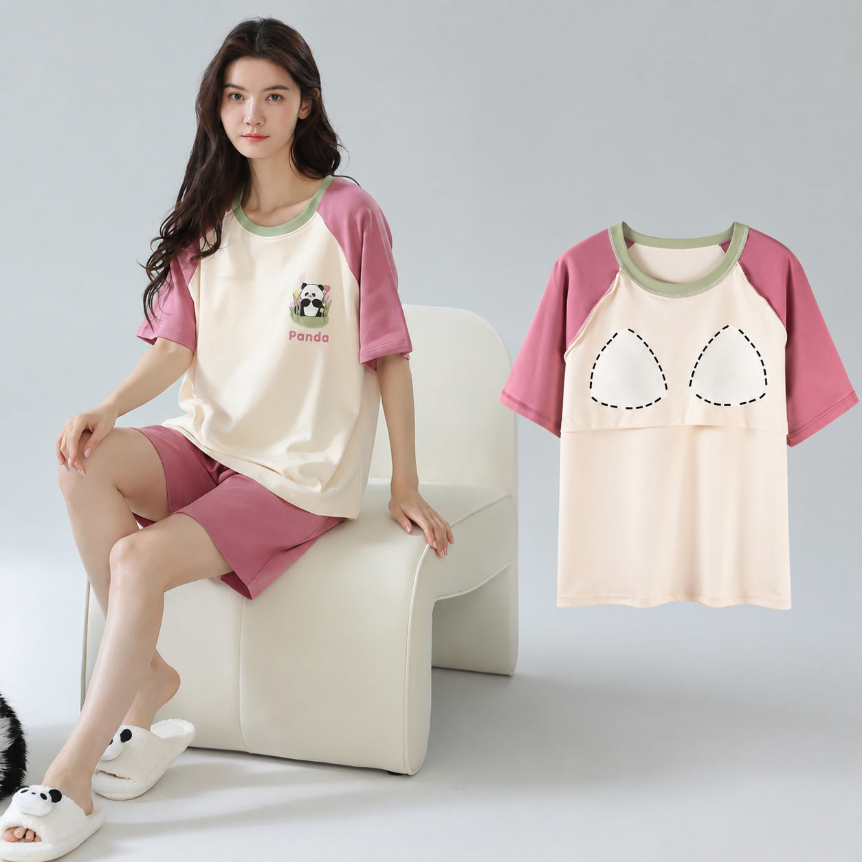 Cotton Lounge Set With Cups