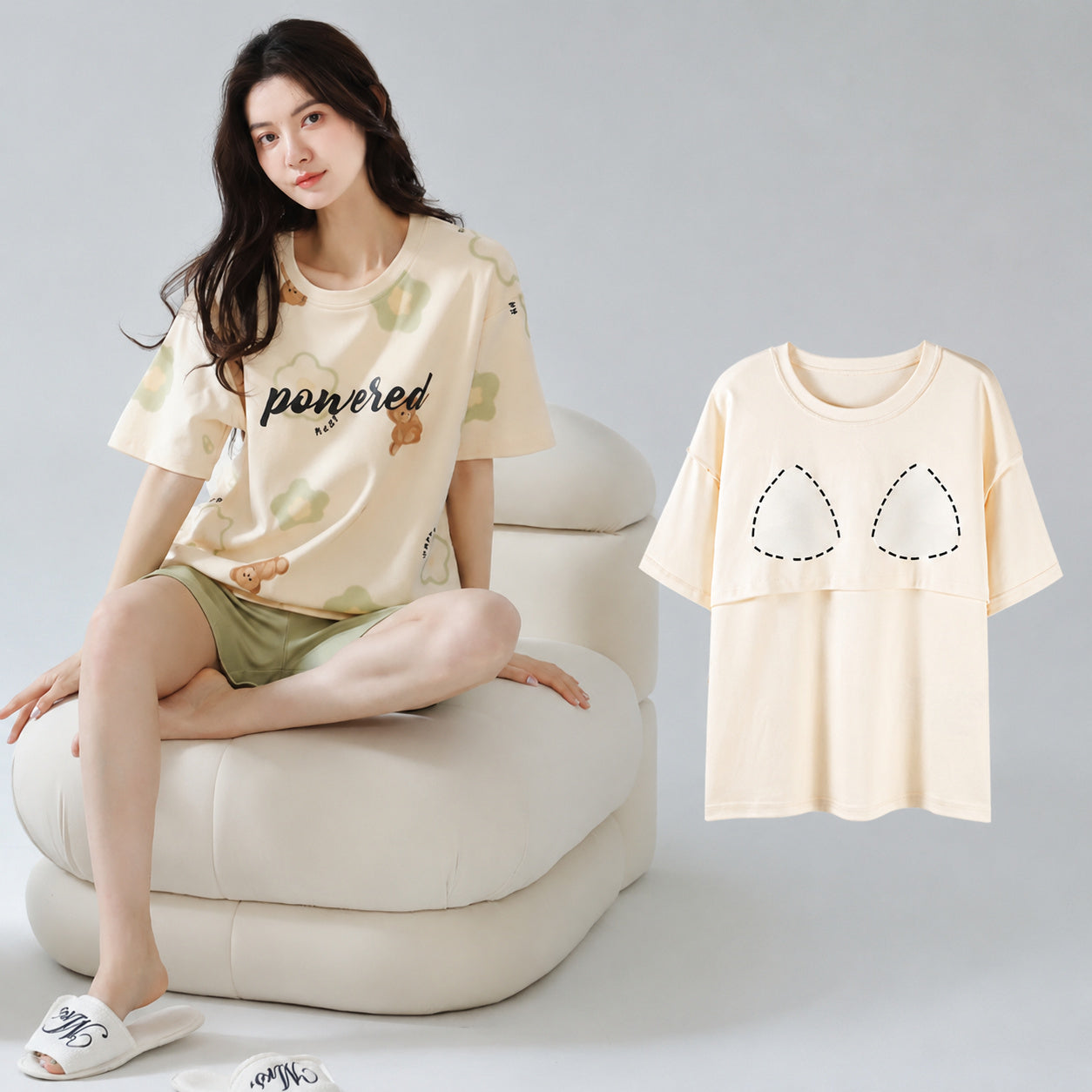 Cotton Lounge Set With Cups