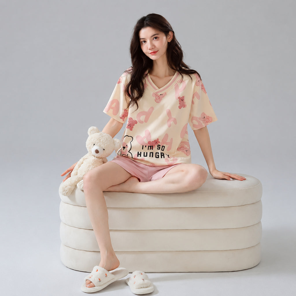 Cotton Lounge Set With Cups