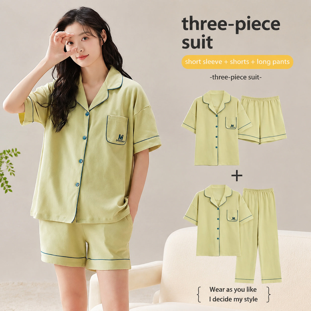 Cotton Pajama Mix-and-match Set