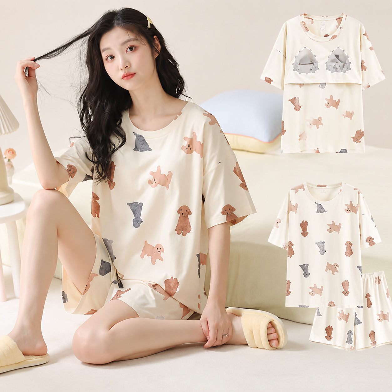 Cotton Bra-Free Pajama Set
