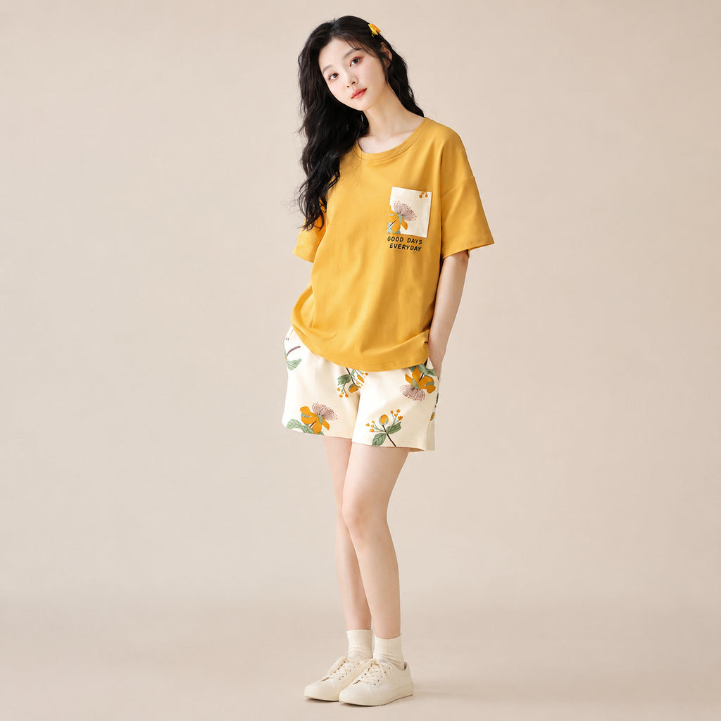 Cotton Bra-Free Pajama Set