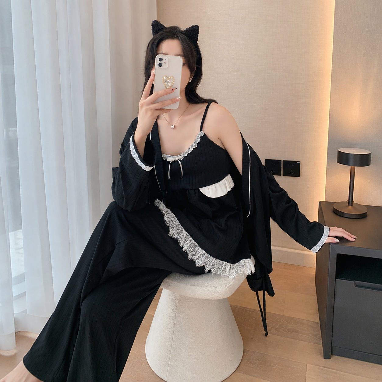 Midnight Lace Sleep Set