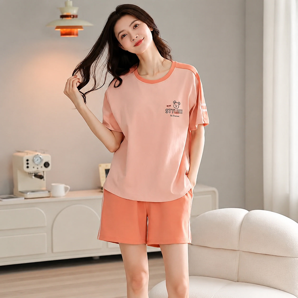 Cotton Graphic Lounge Set
