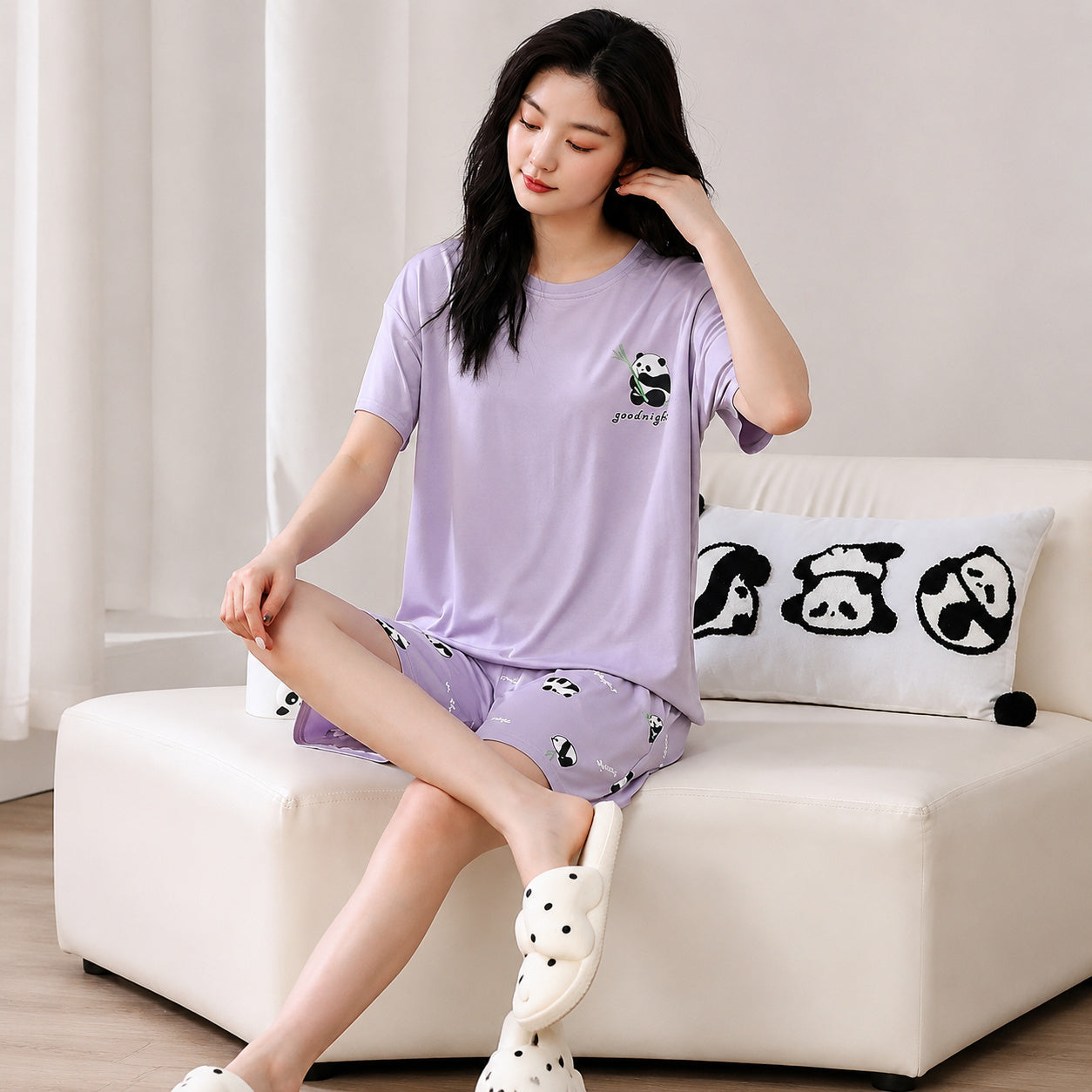 Cotton Graphic Lounge Set