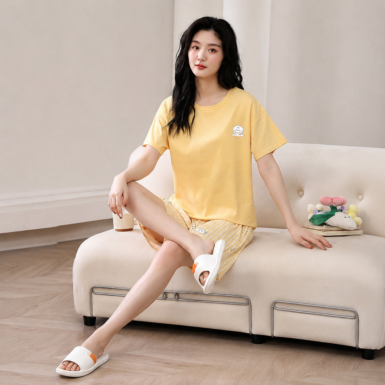 Cotton Graphic Lounge Set