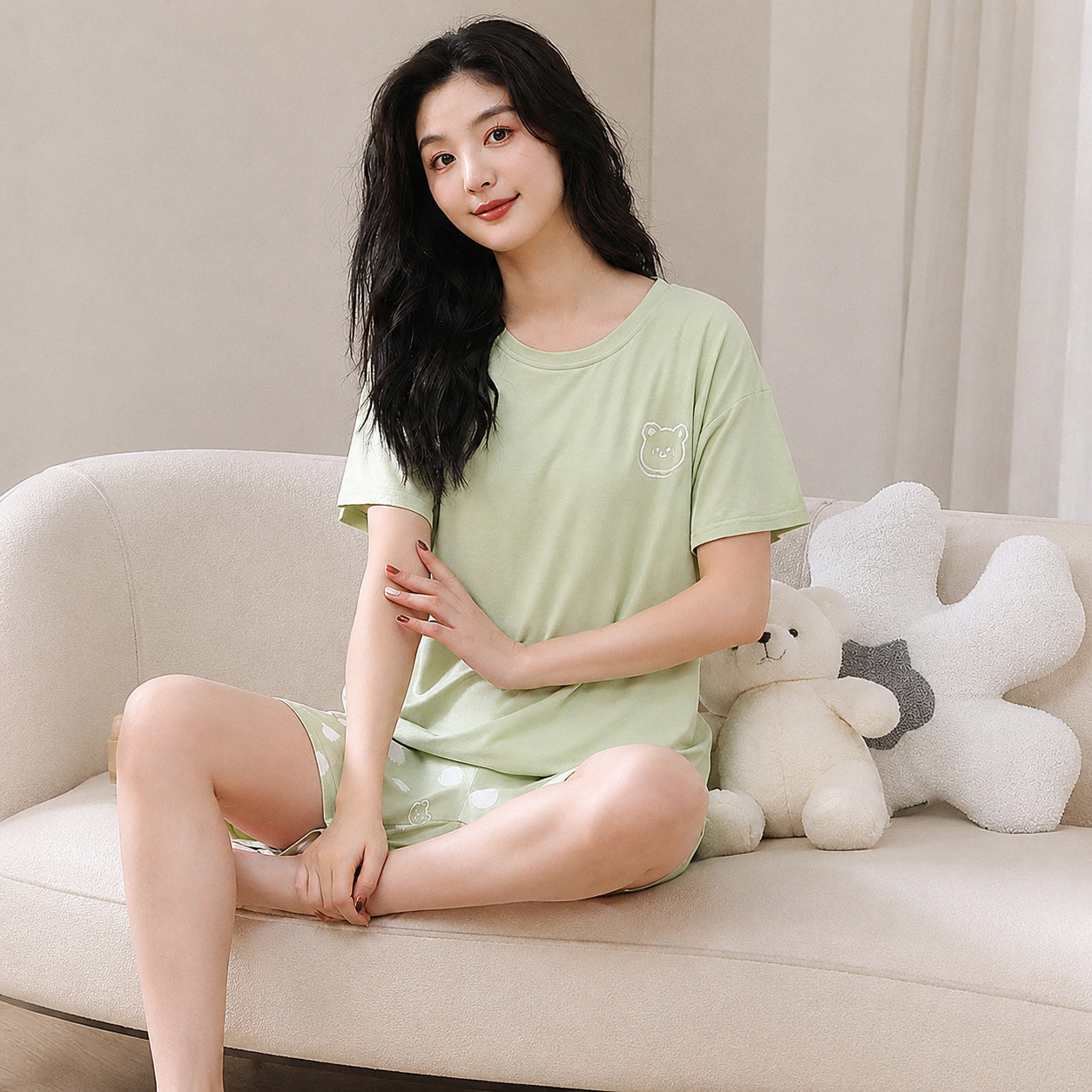 Cotton Graphic Lounge Set