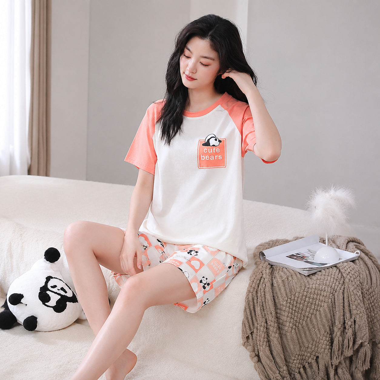 Cotton Graphic Lounge Set