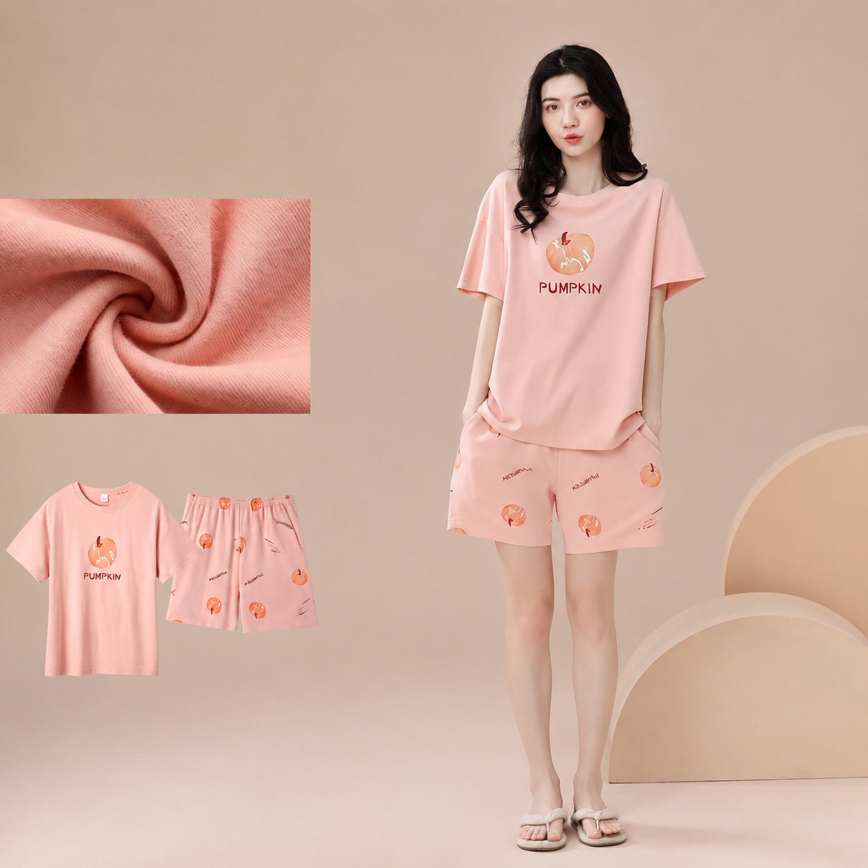 Cotton Graphic Lounge Set