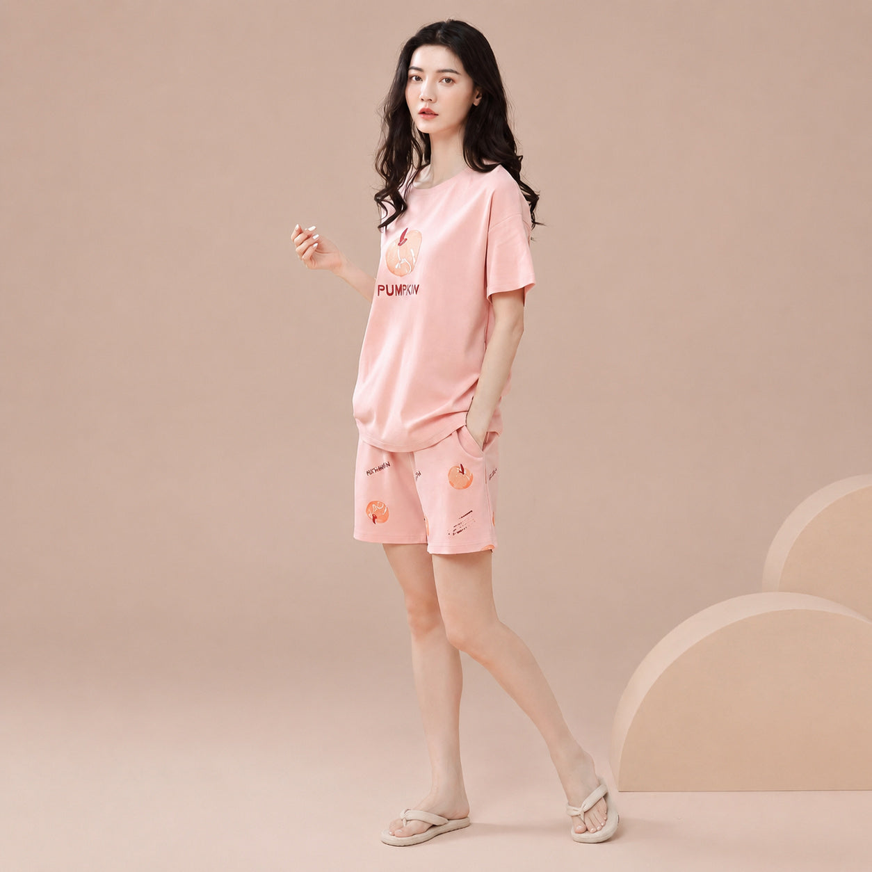 Cotton Graphic Lounge Set