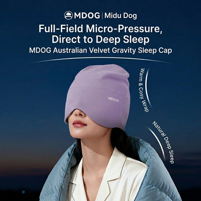 Weighted Velour Deep Sleep Cap