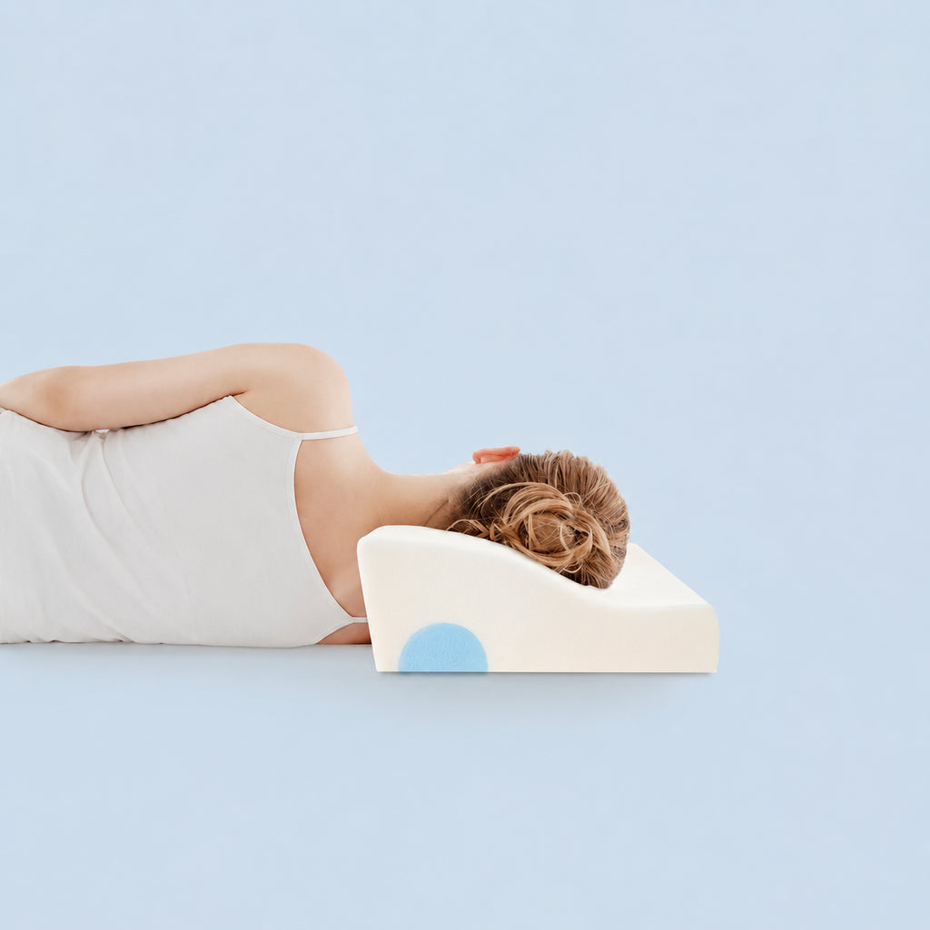 Contoured Cervical Memory Pillow for Neck Support, Multiple Colors, 2.4-4.3 in