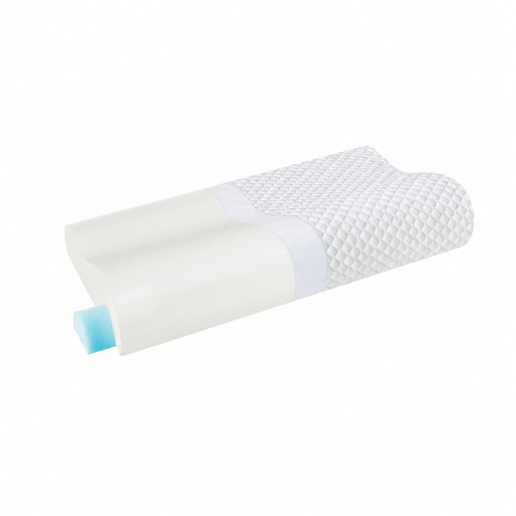 Contoured Cervical Memory Pillow for Neck Support, Multiple Colors, 2.4-4.3 in
