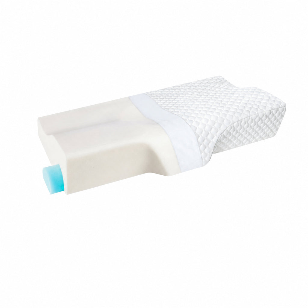 Contoured Cervical Memory Pillow for Neck Support, Multiple Colors, 2.4-4.3 in