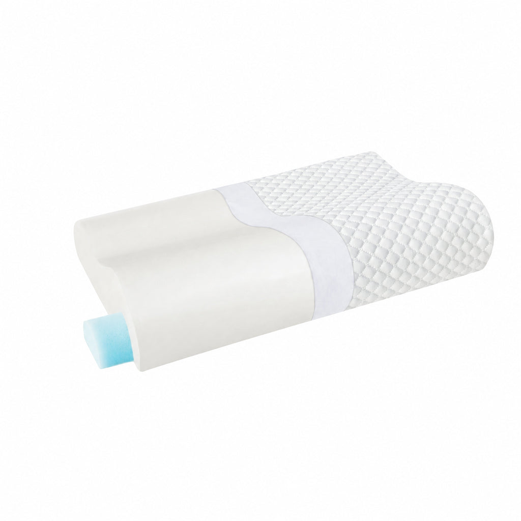 Contoured Cervical Memory Pillow for Neck Support, Multiple Colors, 2.4-4.3 in