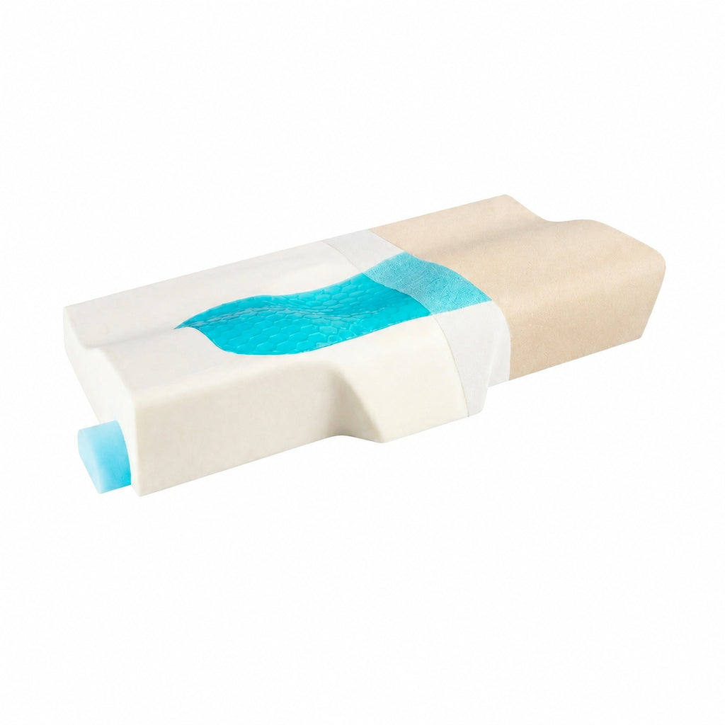 Contoured Cervical Memory Pillow for Neck Support, Multiple Colors, 2.4-4.3 in