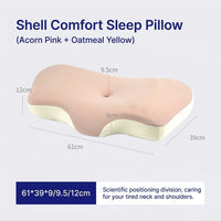 Upgraded Shell Tarta Comfort Sleep Pillow - Acorn Pink