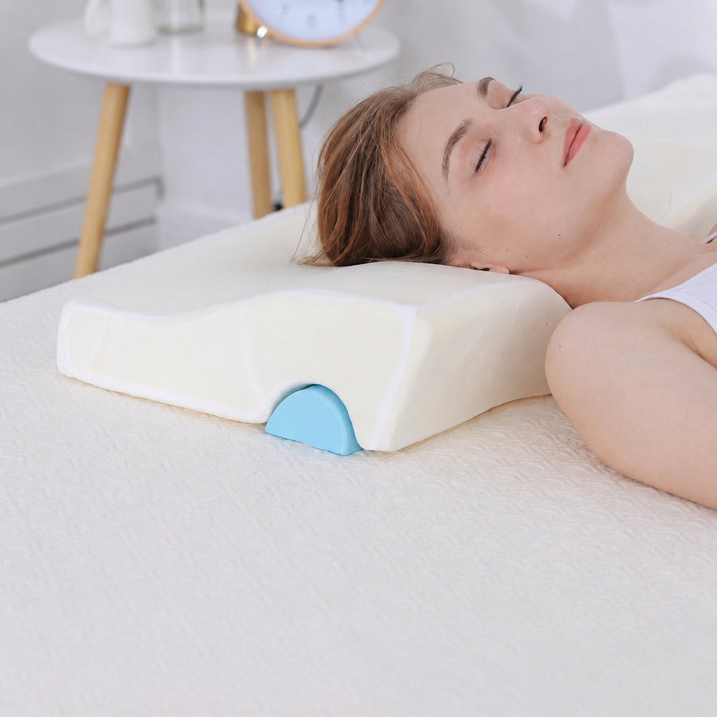 Contoured Cervical Memory Pillow for Neck Support, Multiple Colors, 2.4-4.3 in