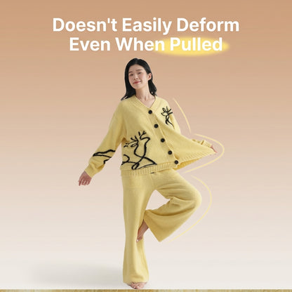 Fleece Cardigan Loungewear Set