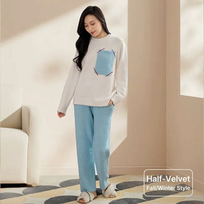 Fleece Cardigan Loungewear Set