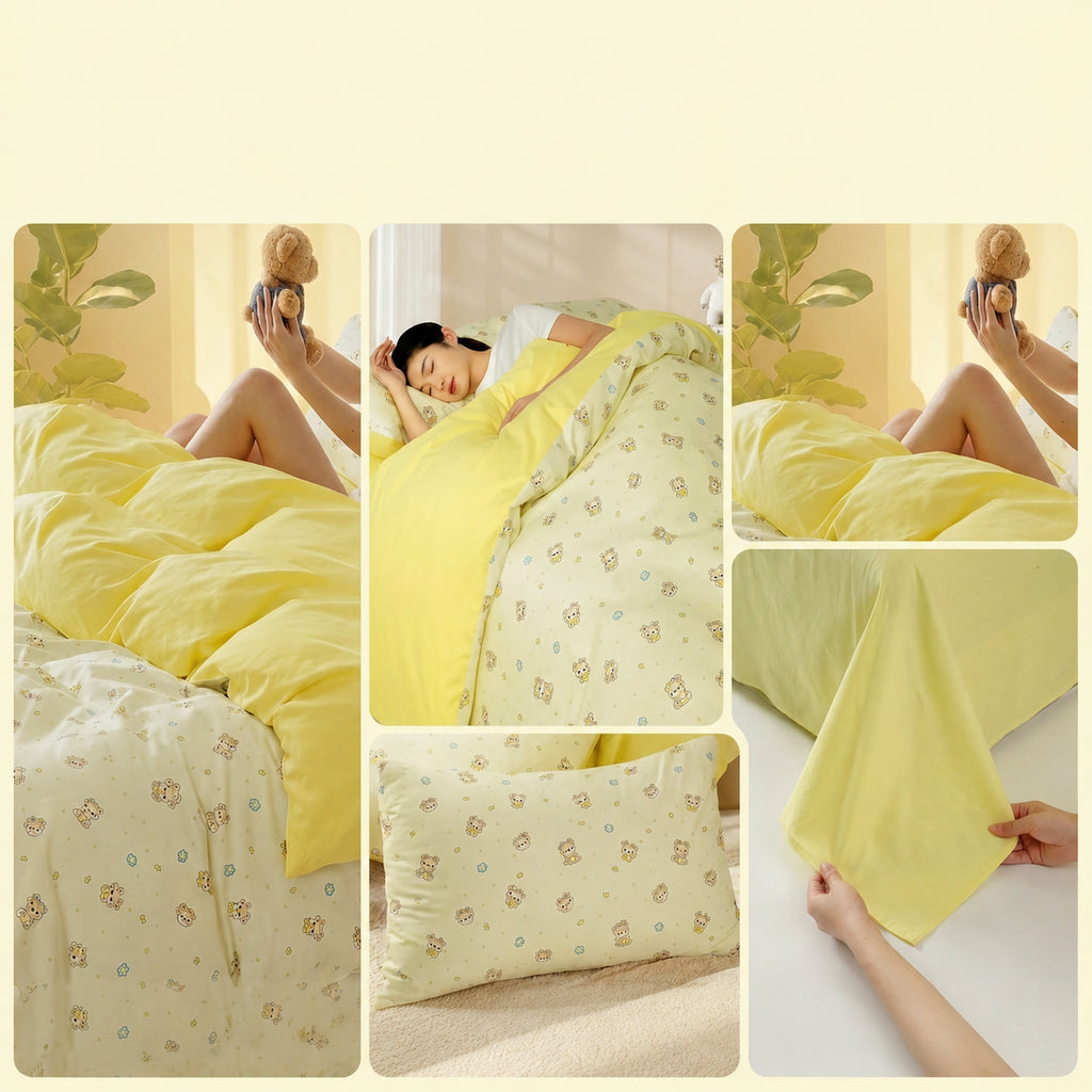 Cooling Cotton Reversible Bedding Set Duvet for Bedding Comfort, Multiple Options