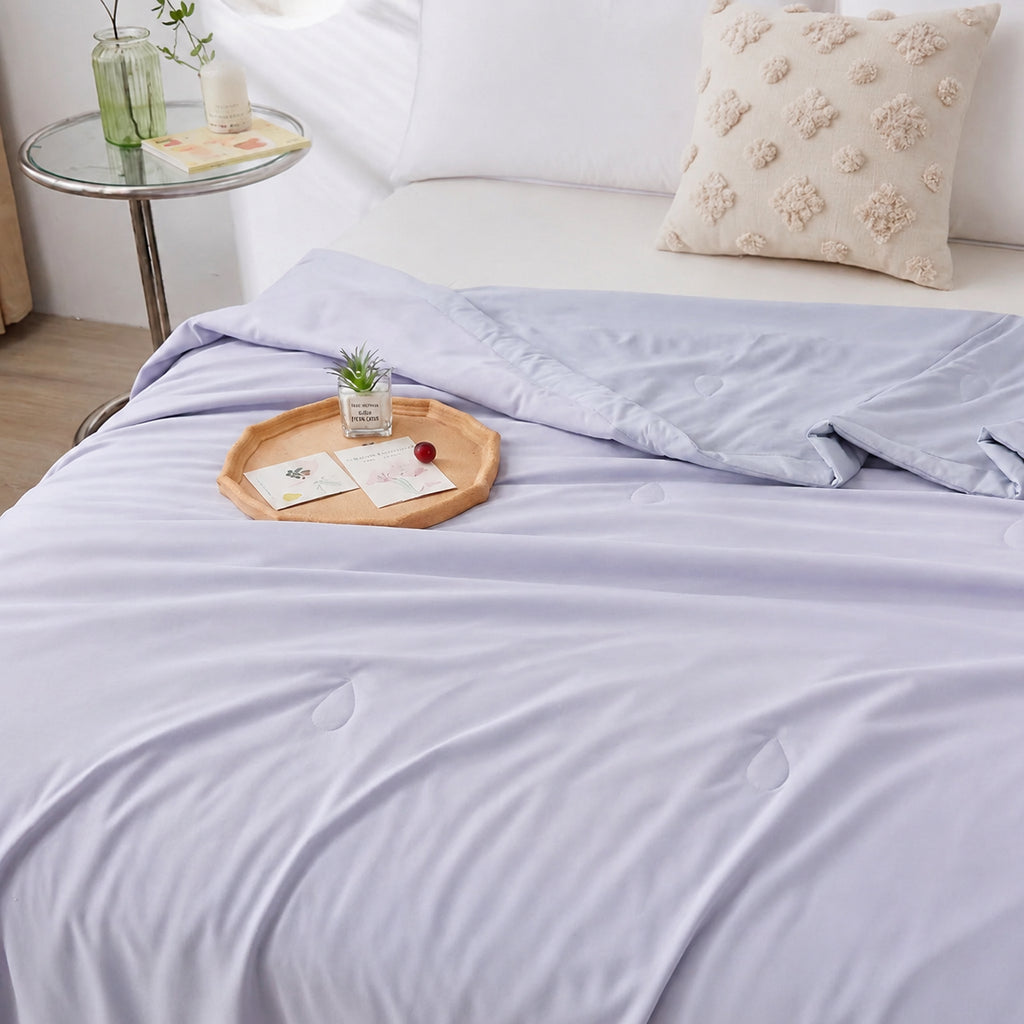 Macaron Reversible Summer Quilt for Bedding Comfort, Multiple Colors, 47x59 in/59x79 in/79x91 in