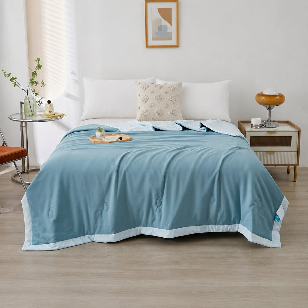 Macaron Reversible Summer Quilt for Bedding Comfort, Multiple Colors, 47x59 in/59x79 in/79x91 in