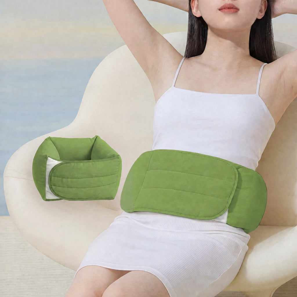 Nighttime Lumbar Support Belt for Bed, Sofa, or Chair, Gray/Pink/Green, M/L