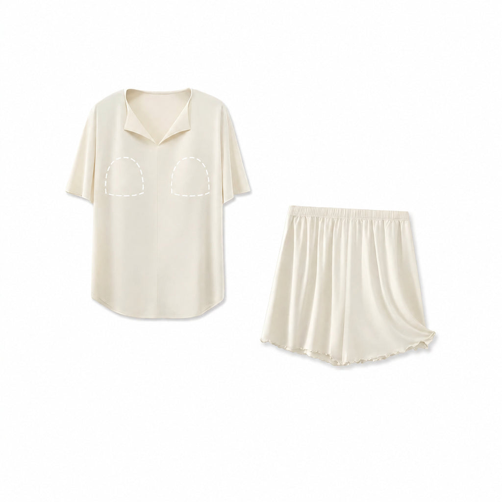 Silk Women's Padded Modal Set Sleepwear for Home and Sleep, Multiple Colors, S/M/L/XL