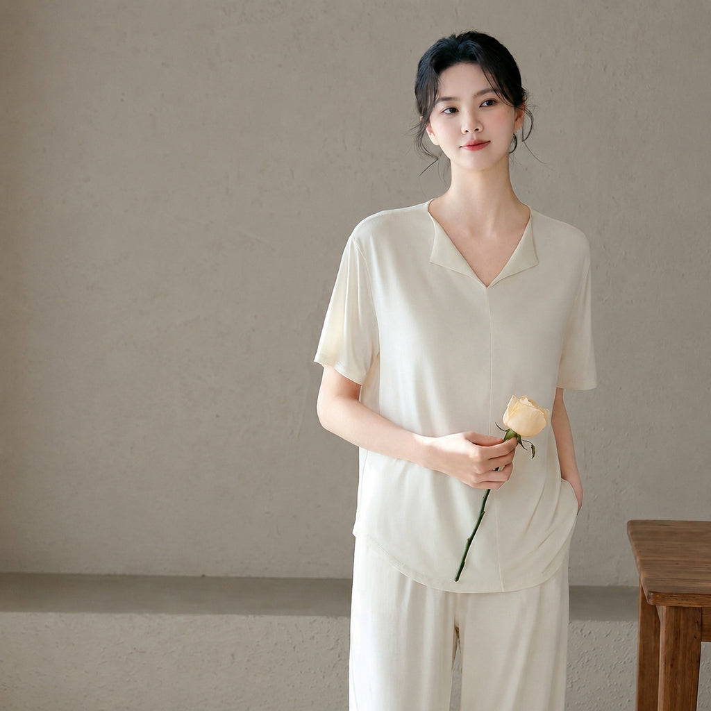 Silk Women's Padded Modal Set Sleepwear for Home and Sleep, Multiple Colors, S/M/L/XL
