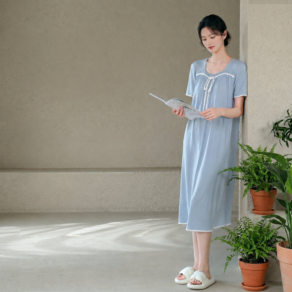 Cooling Padded Modal Sleep Dress Sleepwear for Home and Sleep, Multiple Options