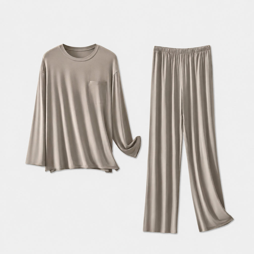 Cooling Men's All-Season Modal Set Sleepwear for Home and Sleep, Multiple Colors, Multiple Sizes