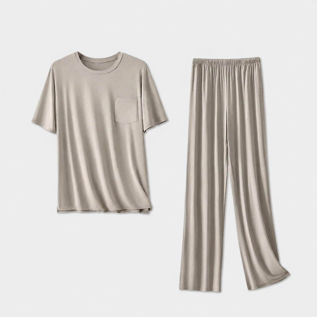 Cooling Men's All-Season Modal Set Sleepwear for Home and Sleep, Multiple Colors, Multiple Sizes