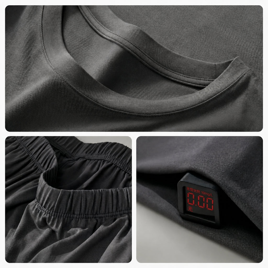 Cooling Men's All-Season Modal Set Sleepwear for Home and Sleep, Multiple Colors, Multiple Sizes