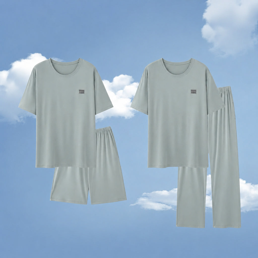 Cooling Men's Ice-Silk Lounge Set for Home and Sleep, Multiple Colors, Multiple Sizes