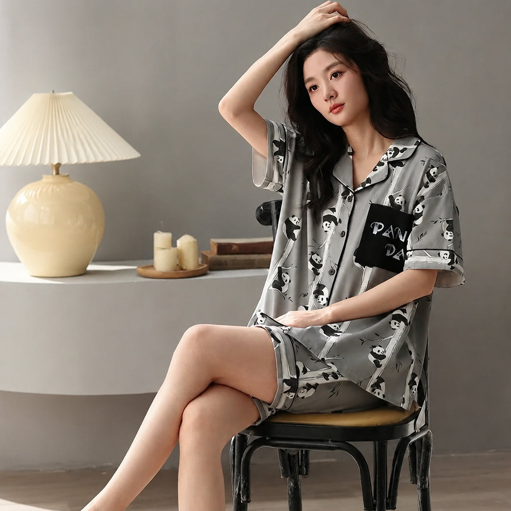 Cotton 3-Piece Pajama Set for Home and Sleep, Multiple Colors, M/L/XL/XXL