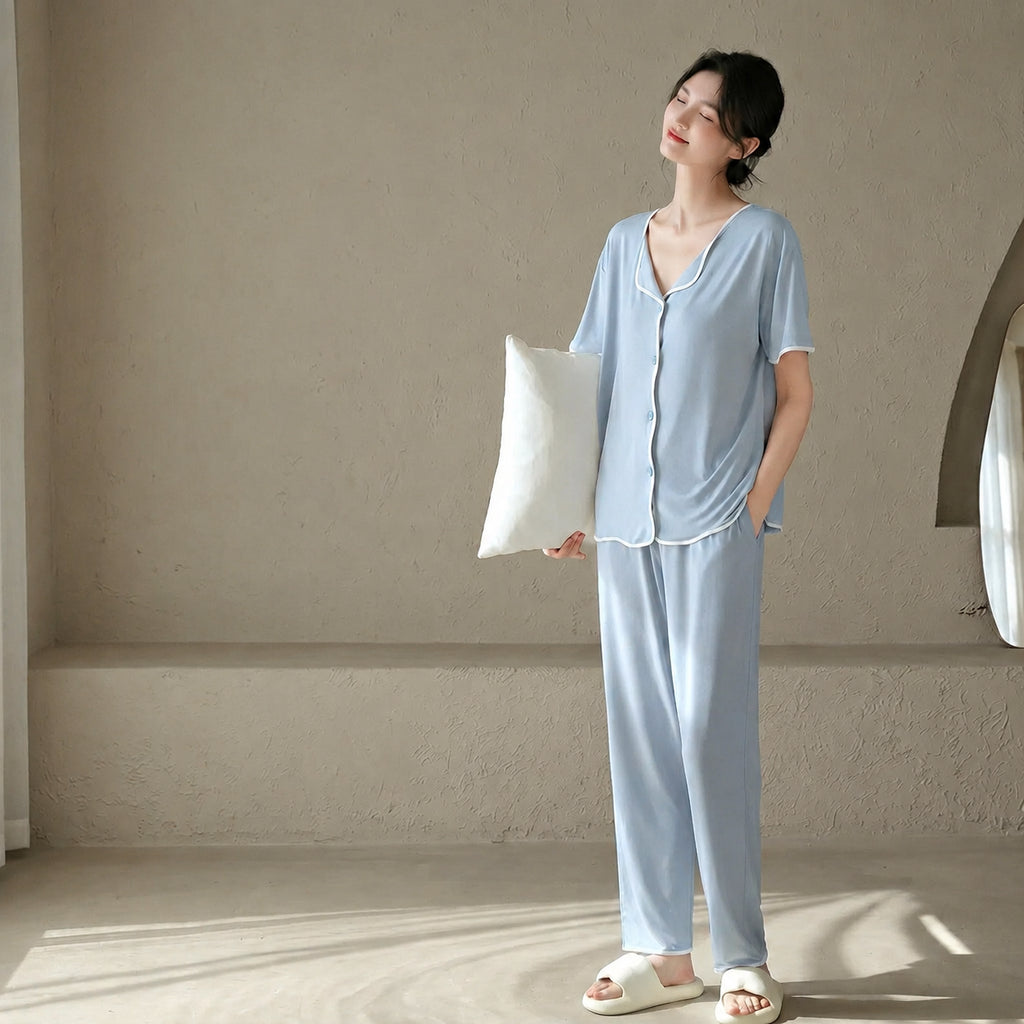Silk Women's Cooling Modal Pajamas for Home and Sleep, Multiple Colors, Multiple Sizes