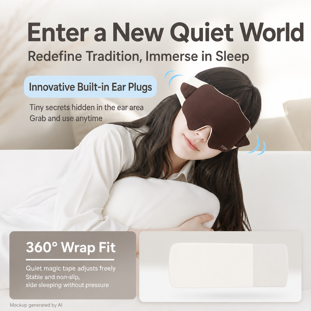 Blackout Eye Mask with Pocket
