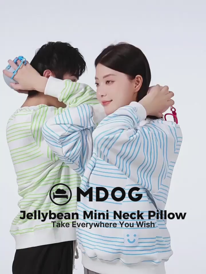 Silk Mini Clip-On Travel Cervical Pillow for Neck Support, Blue/Pink/Green/Gray