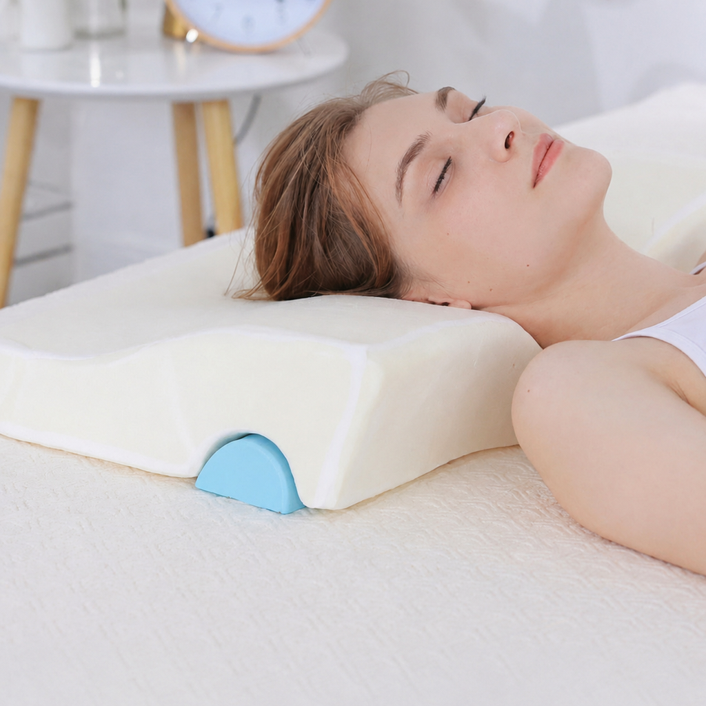 Contoured Cervical Memory Pillow for Neck Support, Multiple Colors, 2.4-4.3 in