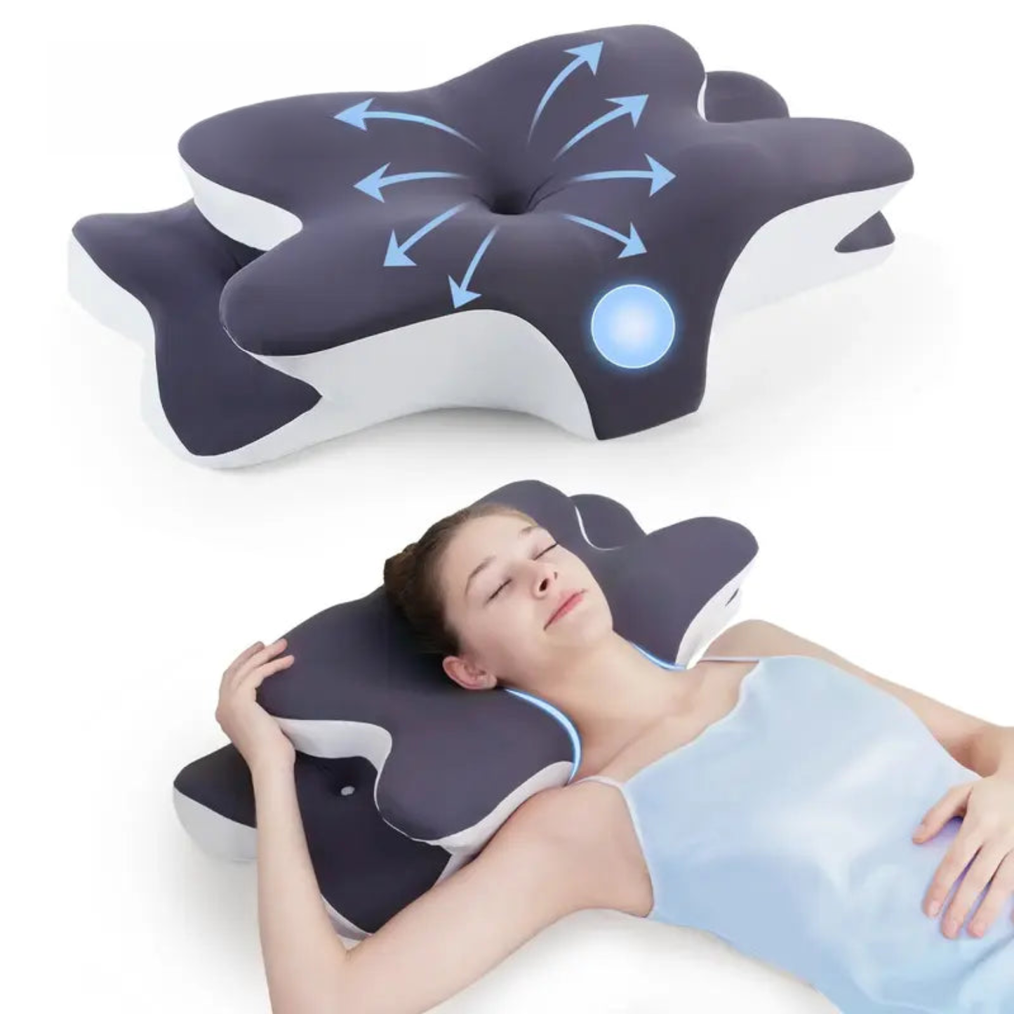 Dual-Sided Cervical Support Pillow