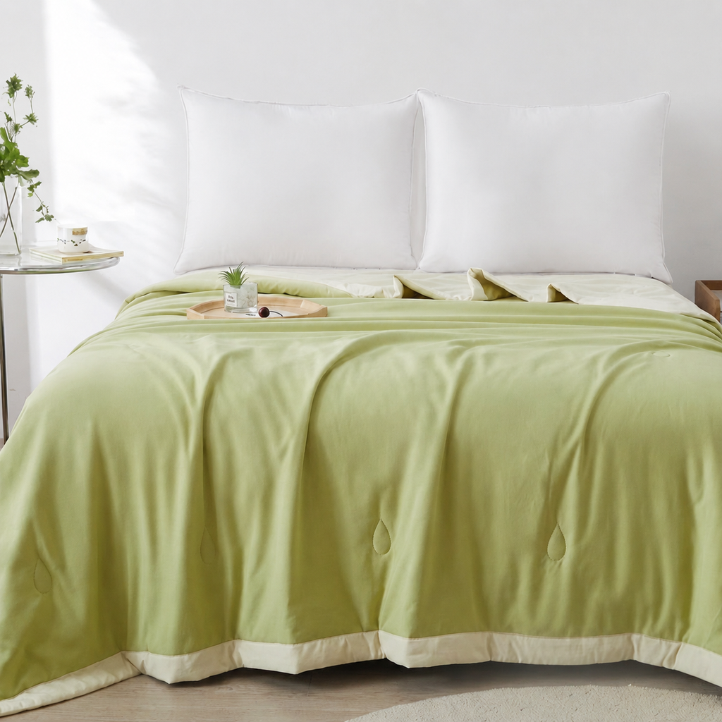 Macaron Reversible Summer Quilt for Bedding Comfort, Multiple Colors, 47x59 in/59x79 in/79x91 in