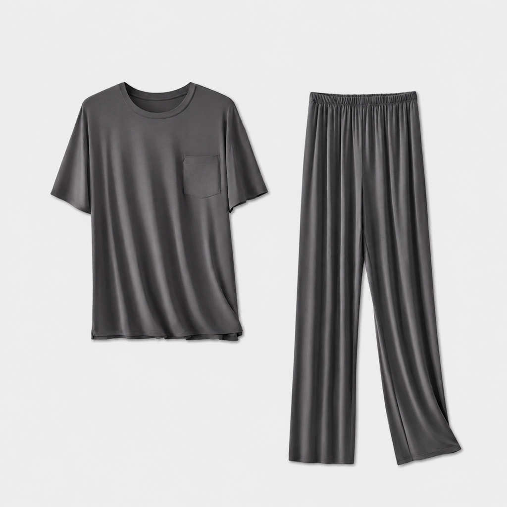 Cooling Men's All-Season Modal Set Sleepwear for Home and Sleep, Multiple Colors, Multiple Sizes