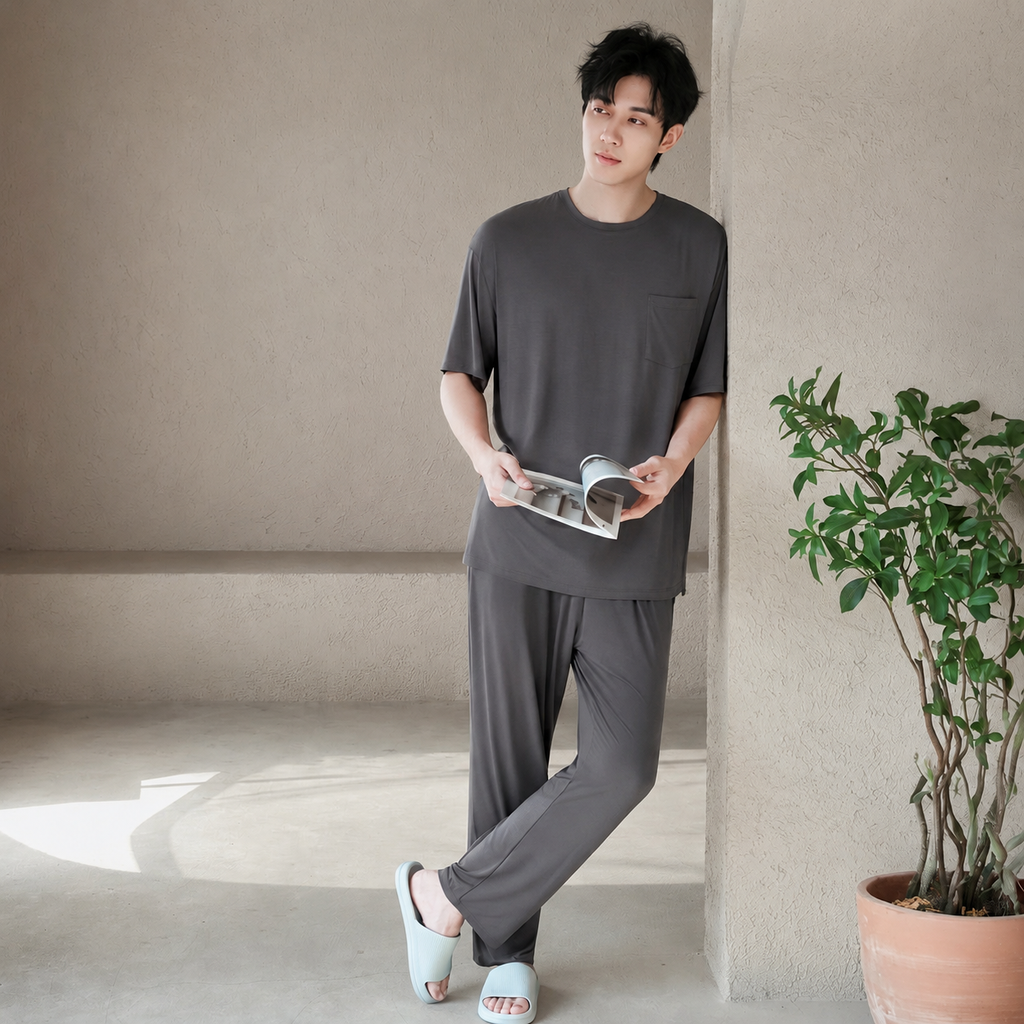 Silk Men's Soft Modal Pajamas for Home and Sleep, Multiple Options