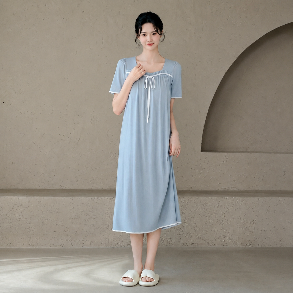 Cooling Padded Modal Sleep Dress Sleepwear for Home and Sleep, Multiple Options