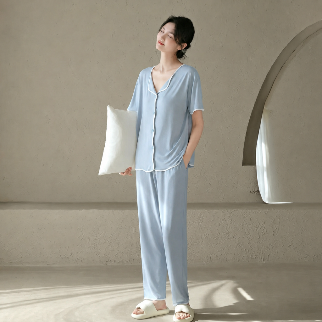 Silk Women's Cooling Modal Pajamas for Home and Sleep, Multiple Colors, Multiple Sizes
