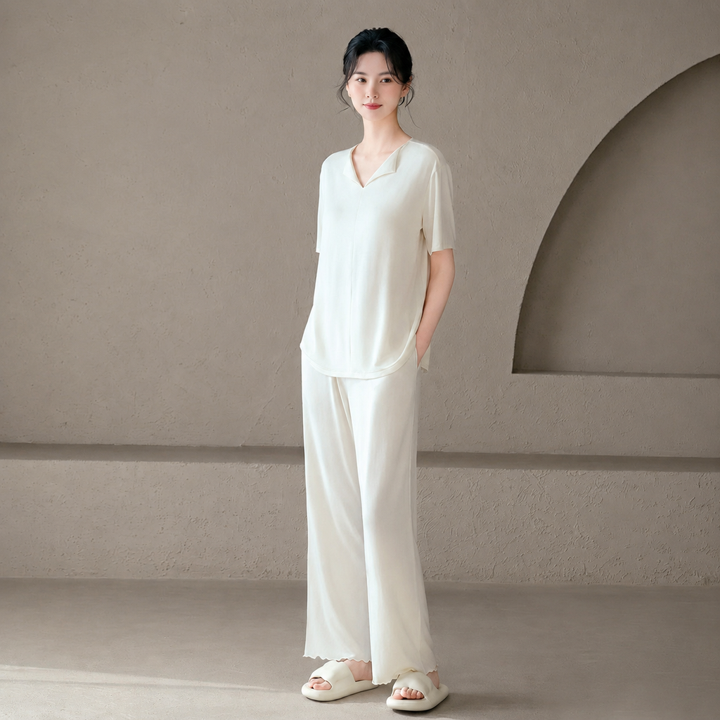 Silk Women's Padded Modal Set Sleepwear for Home and Sleep, Multiple Colors, S/M/L/XL