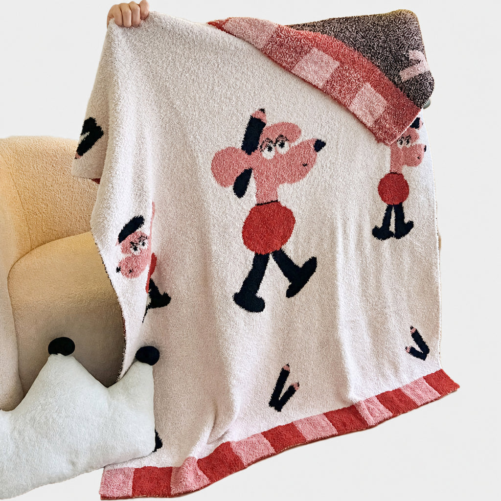 Cooling Reversible Plush Knit Throw Duvet for Bedding Comfort, Multiple Colors, 51x67 in/47x59 in