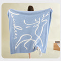 Cooling Reversible Plush Knit Throw Duvet for Bedding Comfort, Multiple Colors, 51x67 in/47x59 in