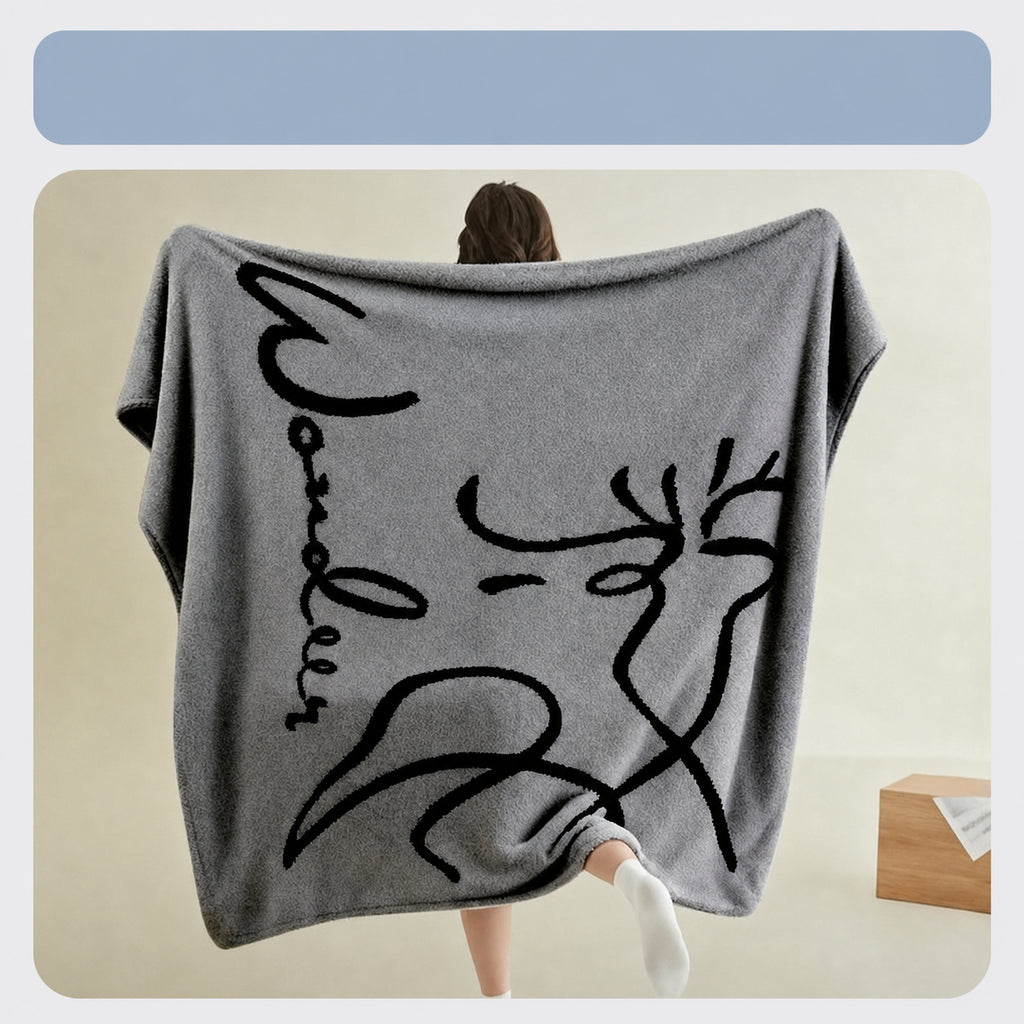 Cooling Reversible Plush Knit Throw Duvet for Bedding Comfort, Multiple Colors, 51x67 in/47x59 in
